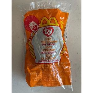 Ty Teenie Beanie Baby Iggy the Iguana #6 McDonalds Happy Meal Toy 1999